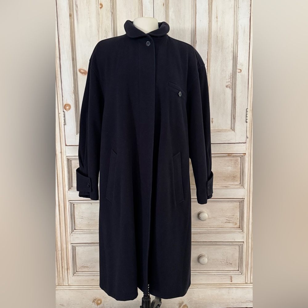 Mondi Dark Blue Oversize Wool Coat. Made in Germany. 
Size 38